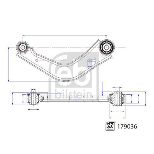 FEBI BILSTEIN Lenker, Radaufh&auml;ngung 179036 f&uuml;r FORD FORD MOTOR COMPANY, oben