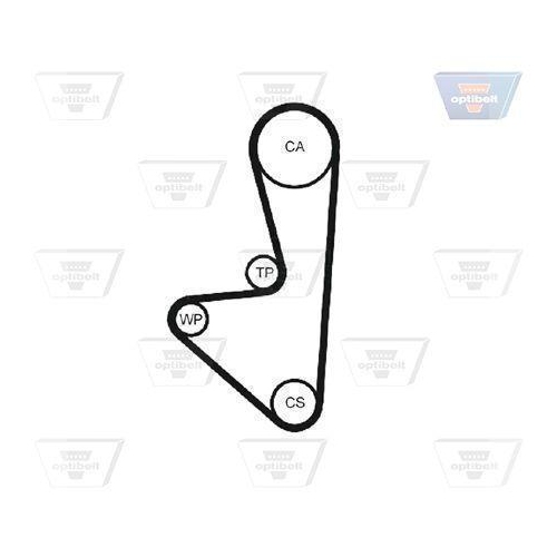 Wasserpumpe + Zahnriemensatz OPTIBELT KT 1370 W1 Optibelt-WAPU-KIT für