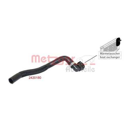 K&uuml;hlerschlauch METZGER 2420180 f&uuml;r OPEL