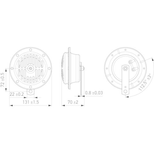 HELLA Horn 3CA 004 811-001 für KÄSSBOHRER MACK CASE IH