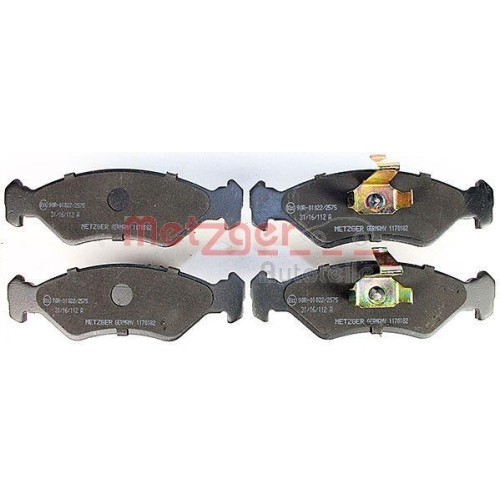 Bremsbelagsatz, Scheibenbremse METZGER 1170182 f&uuml;r FORD MAZDA OPEL, Vorderachse