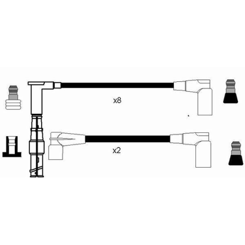 Z&uuml;ndleitungssatz NGK 0747 f&uuml;r, f&uuml;r Fahrzeuge mit Z&uuml;ndverteiler