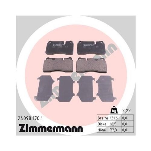 Bremsscheibe ZIMMERMANN 600.3224.20 COAT Z f&uuml;r PORSCHE VAG, Vorderachse links