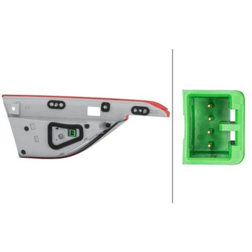 HELLA Heckleuchte 2SA 354 868-021 für JAGUAR, rechts