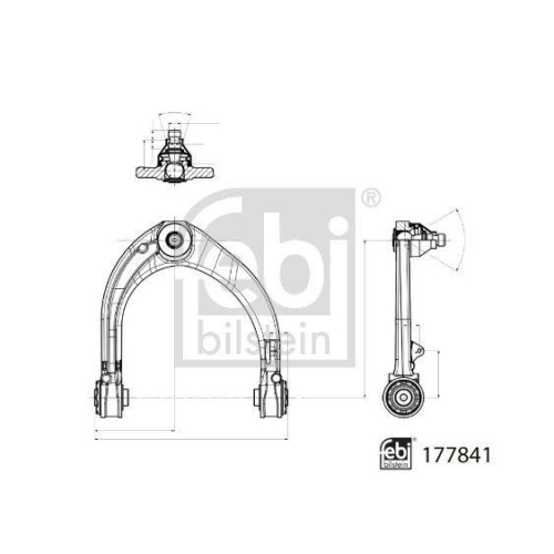 FEBI BILSTEIN Lenker, Radaufh&auml;ngung 177841 f&uuml;r LAND ROVER, Vorderachse rechts