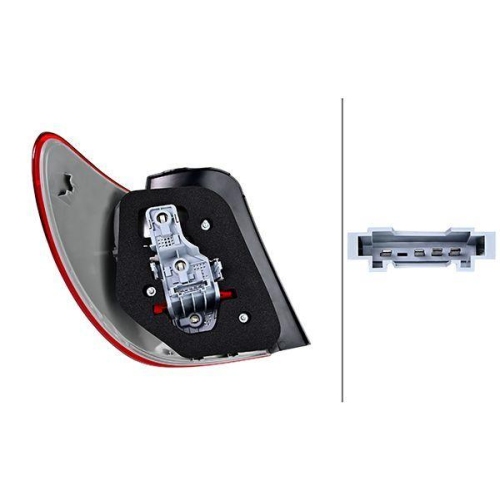 HELLA Heckleuchte 2SD 354 872-021 für MERCEDES-BENZ, rechts