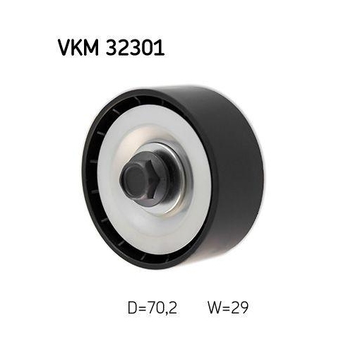 Umlenk-/F&uuml;hrungsrolle, Keilrippenriemen SKF VKM 32301 f&uuml;r FIAT IVECO, mitte