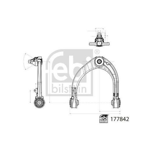 FEBI BILSTEIN Lenker, Radaufh&auml;ngung 177842 f&uuml;r LAND ROVER, Vorderachse links
