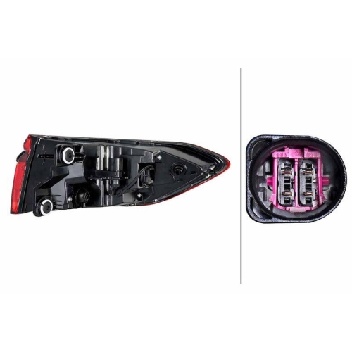 HELLA Heckleuchte 2SD 013 094-631 für AUDI, links