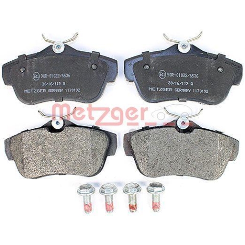 Bremsbelagsatz, Scheibenbremse METZGER 1170192 f&uuml;r CITRO&Euml;N FIAT PEUGEOT