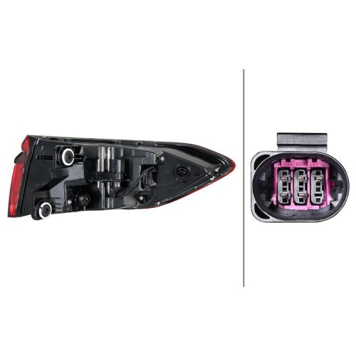 HELLA Heckleuchte 2SD 013 095-651 für AUDI, links