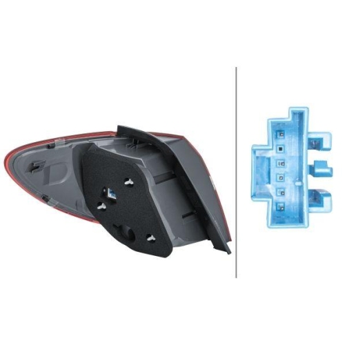 HELLA Heckleuchte 2SD 354 873-061 für MERCEDES-BENZ, rechts