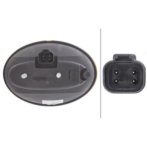 HELLA Blinkleuchte 2BA 344 130-247 für KRONE, rechts