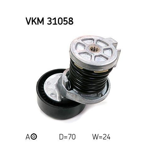Riemenspanner, Keilrippenriemen SKF VKM 31058 f&uuml;r AUDI SEAT SKODA VW, links