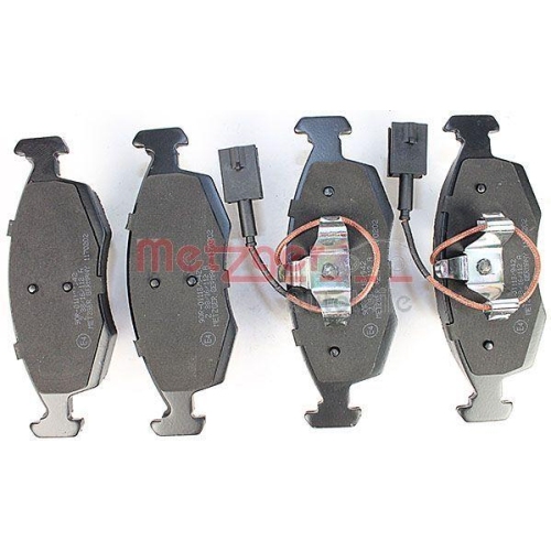 Bremsbelagsatz, Scheibenbremse METZGER 1170202 f&uuml;r FIAT, Vorderachse