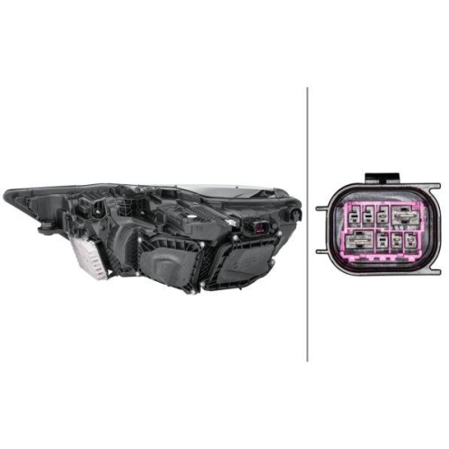 HELLA Hauptscheinwerfer 1ZX 013 378-121 für AUDI, rechts