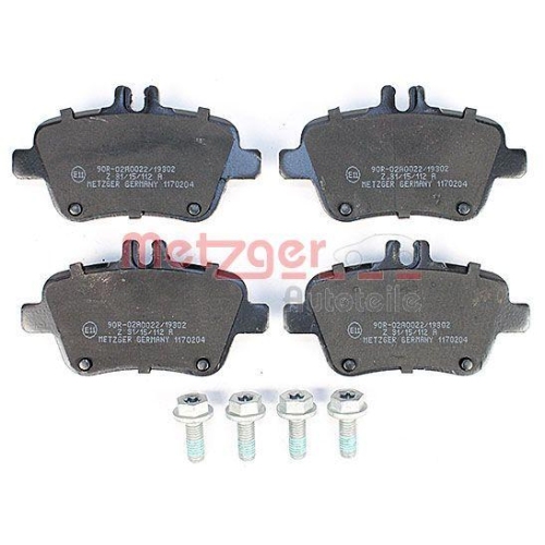 Bremsbelagsatz, Scheibenbremse METZGER 1170204 GREENPARTS f&uuml;r MERCEDES-BENZ