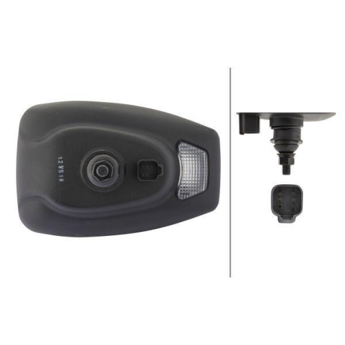 HELLA Hauptscheinwerfer 1EE 996 174-221 für AEBI KOMATSU YANMAR MERLO, rechts