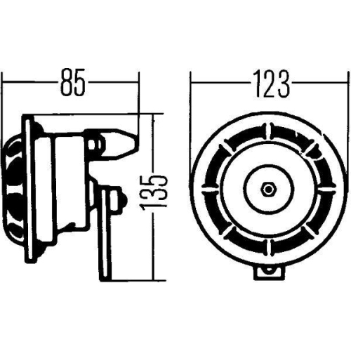 HELLA 3AG 003 399-101 Horn f&uuml;r AUW&Auml;RTER FIAT IVECO MAN MERCEDES-BENZ VAN HOOL