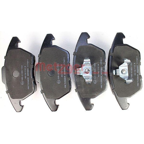 Bremsbelagsatz, Scheibenbremse METZGER 1170211 GREENPARTS f&uuml;r CITRO&Euml;N VAG