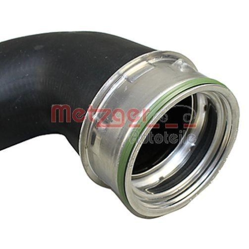 Ladeluftschlauch METZGER 2400437 für VW, Ladeluftkühler, links, unten