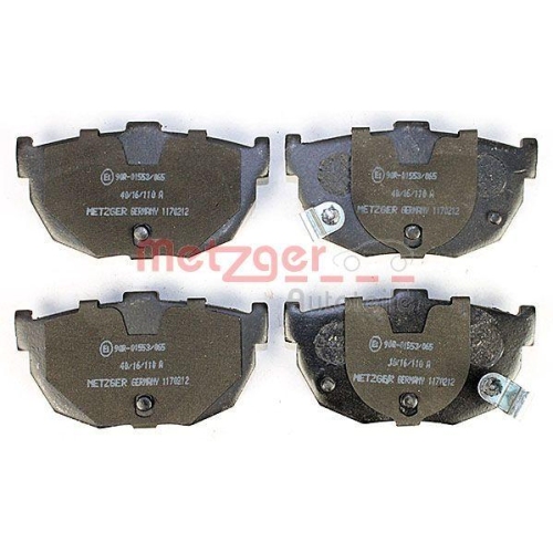Bremsbelagsatz, Scheibenbremse METZGER 1170212 f&uuml;r NISSAN HYUNDAI, Hinterachse