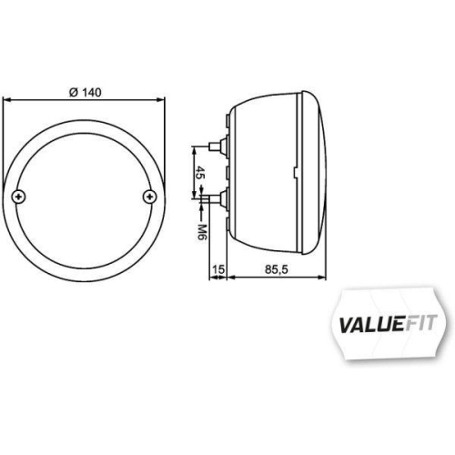 HELLA Heckleuchte 2SB 357 026-211 VALUEFIT für, links, rechts