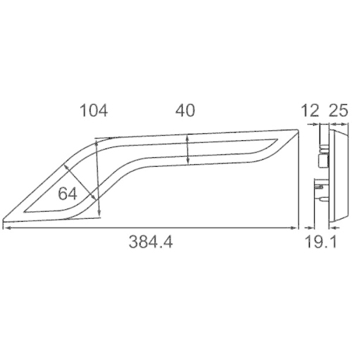 HELLA R&uuml;ckstrahler 8RA 013 402-021 SHAPELINE STYLE f&uuml;r VINFAST, rechts