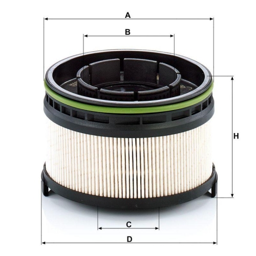 Kraftstofffilter MANN-FILTER PU 11 002 z KIT f&uuml;r MERCEDES-BENZ