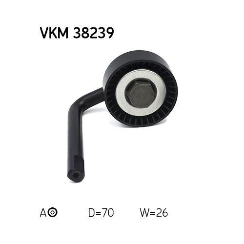 Riemenspanner, Keilrippenriemen SKF VKM 38239 für BMW, hinten, rechts, vorne