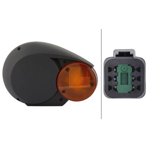 HELLA Hauptscheinwerfer 1E3 996 160-681 für DAF LIEBHERR AHLMANN MANITOU, rechts