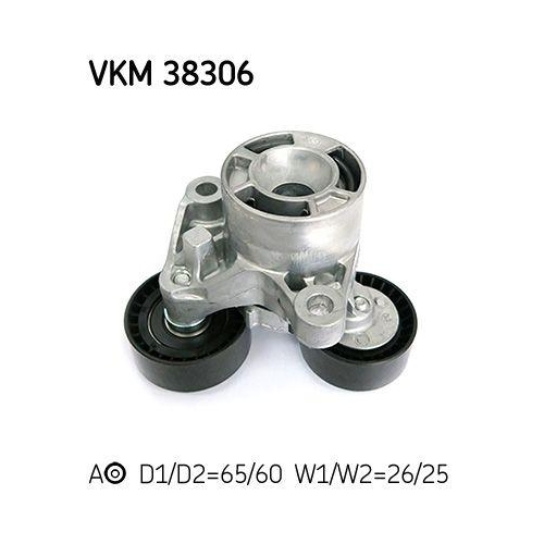 Riemenspanner, Keilrippenriemen SKF VKM 38306 f&uuml;r BMW, mitte, mitte rechts, oben