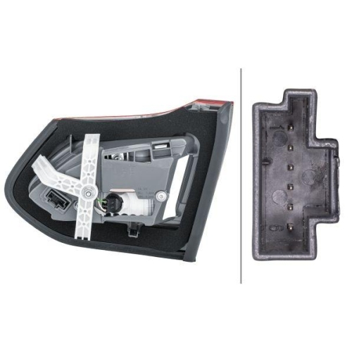 HELLA Heckleuchte 2TZ 354 875-031 für MERCEDES-BENZ, links