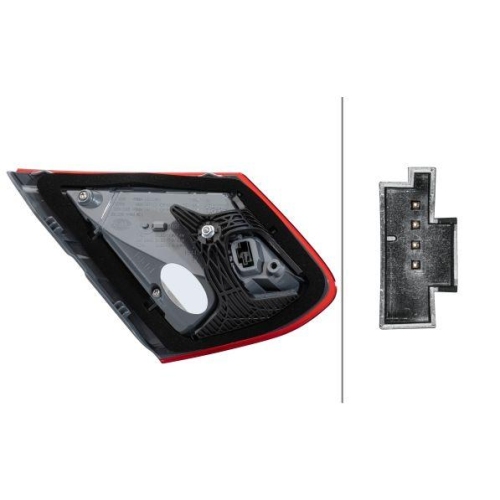 HELLA Heckleuchte 2TZ 011 787-221 für MERCEDES-BENZ, rechts