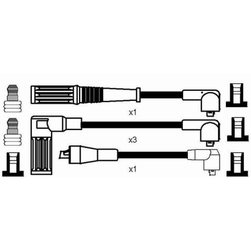 Z&uuml;ndleitungssatz NGK 3666 f&uuml;r ALFA ROMEO FIAT LANCIA FERRARI MASERATI ABARTH