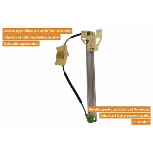 VAICO Fensterheber links und rechts elektrisch hinten V10-2444 + V10-2445 f&uuml;r VW