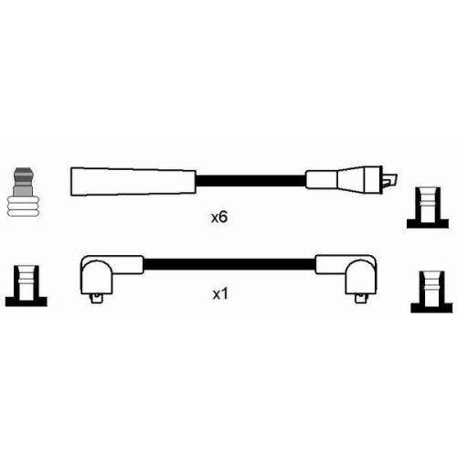Z&uuml;ndleitungssatz NGK 2581 f&uuml;r, f&uuml;r Fahrzeuge mit Z&uuml;ndverteiler