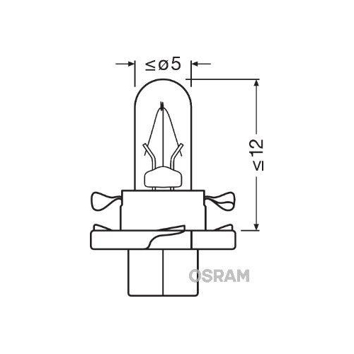 Glühlampe, Instrumentenbeleuchtung ams-OSRAM 2351MFX6 ORIGINAL für