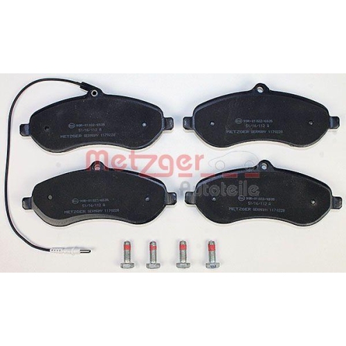Bremsbelagsatz, Scheibenbremse METZGER 1170228 f&uuml;r FIAT CITRO&Euml;N/PEUGEOT