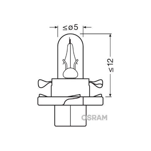 Glühlampe, Instrumentenbeleuchtung ams-OSRAM 2352MFX6 ORIGINAL für