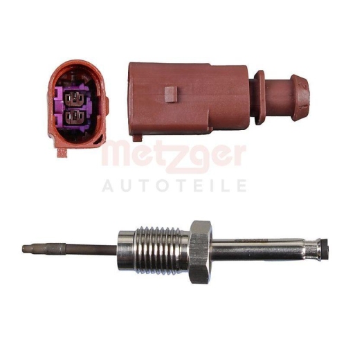 Sensor, Abgastemperatur METZGER 08941066 f&uuml;r AUDI SEAT SKODA VW, nach AGR-K&uuml;hler