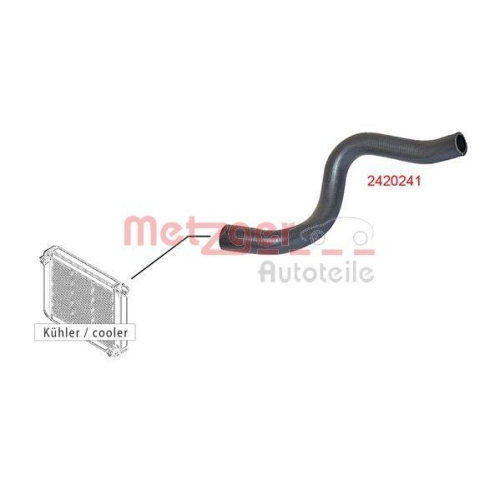Kühlerschlauch METZGER 2420241 für FIAT, rechts oben