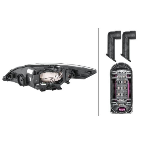 HELLA Hauptscheinwerfer 1EB 354 996-021 für FORD, rechts