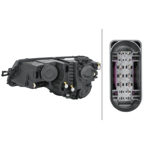 HELLA Hauptscheinwerfer 1EG 354 855-061 für SKODA, rechts