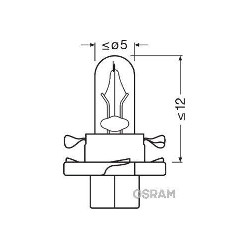 Glühlampe, Instrumentenbeleuchtung ams-OSRAM 2452MFX6 ORIGINAL für