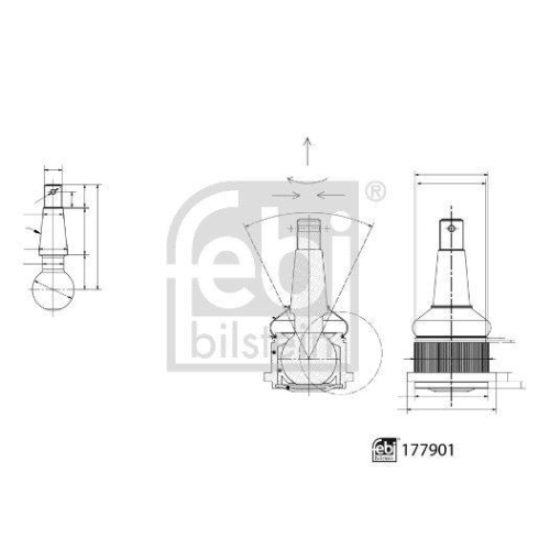 FEBI BILSTEIN Trag-/F&uuml;hrungsgelenk 177901 f&uuml;r LAND ROVER, Hinterachse links