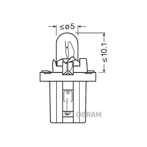 Glühlampe, Instrumentenbeleuchtung ams-OSRAM 2722MFX ORIGINAL für