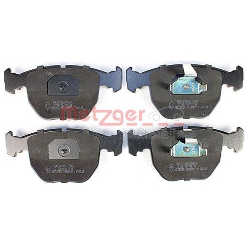 Bremsbelagsatz, Scheibenbremse METZGER 1170238 f&uuml;r BMW, Vorderachse