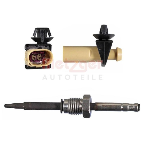 Sensor, Abgastemperatur METZGER 08941075 ORIGINAL ERSATZTEIL f&uuml;r VW