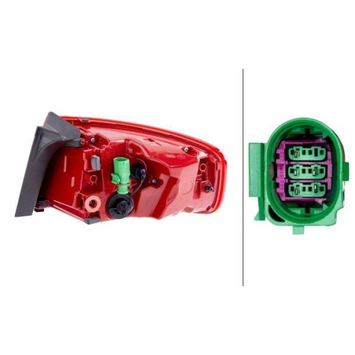 HELLA Heckleuchte 2SK 010 916-091 für AUDI, links